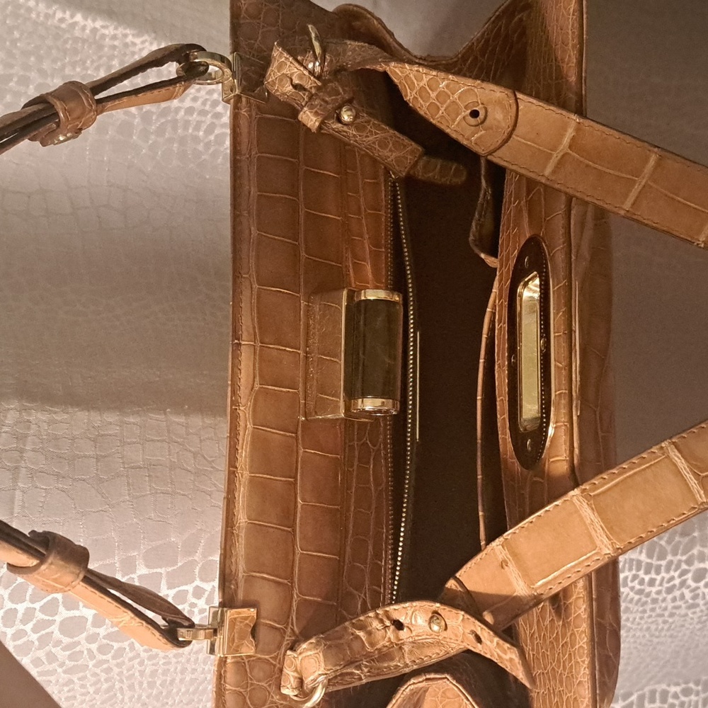 VERY RARE! Bulgari Isabella Rosselini Crocodile leather purse, beige - Picture 11 of 11